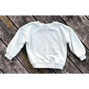 Zara Baby Boy Basic Crewneck Sweater Light Green 12-18M 86cm Cotton Blend